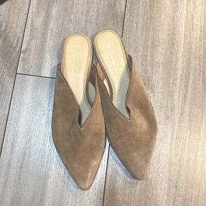 Suede Flat Mules